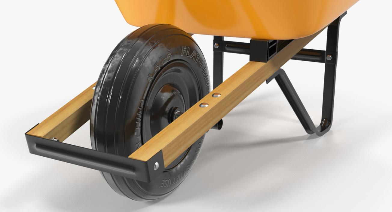 3D Wheelbarrow Yellow model