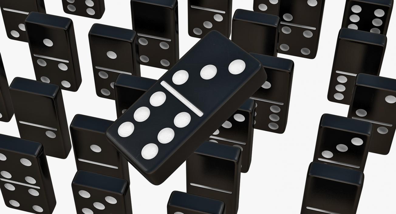 3D model Black Domino Knuckles Set