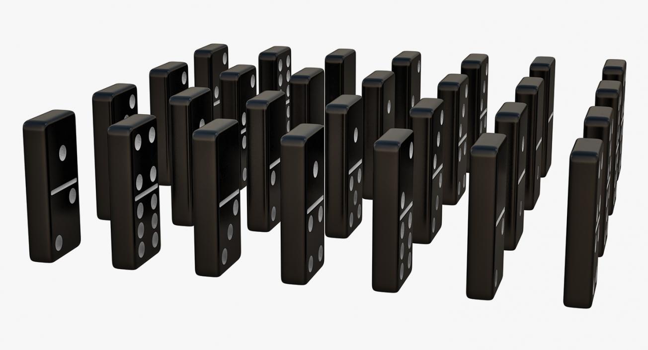 3D model Black Domino Knuckles Set