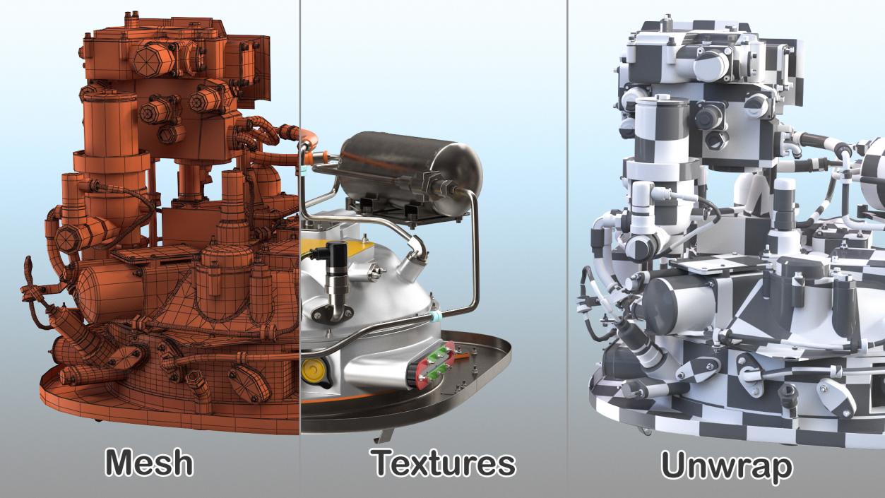 Turboshaft Engine Fuel System 3D model