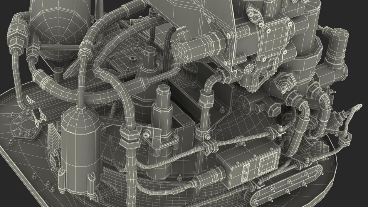 Turboshaft Engine Fuel System 3D model