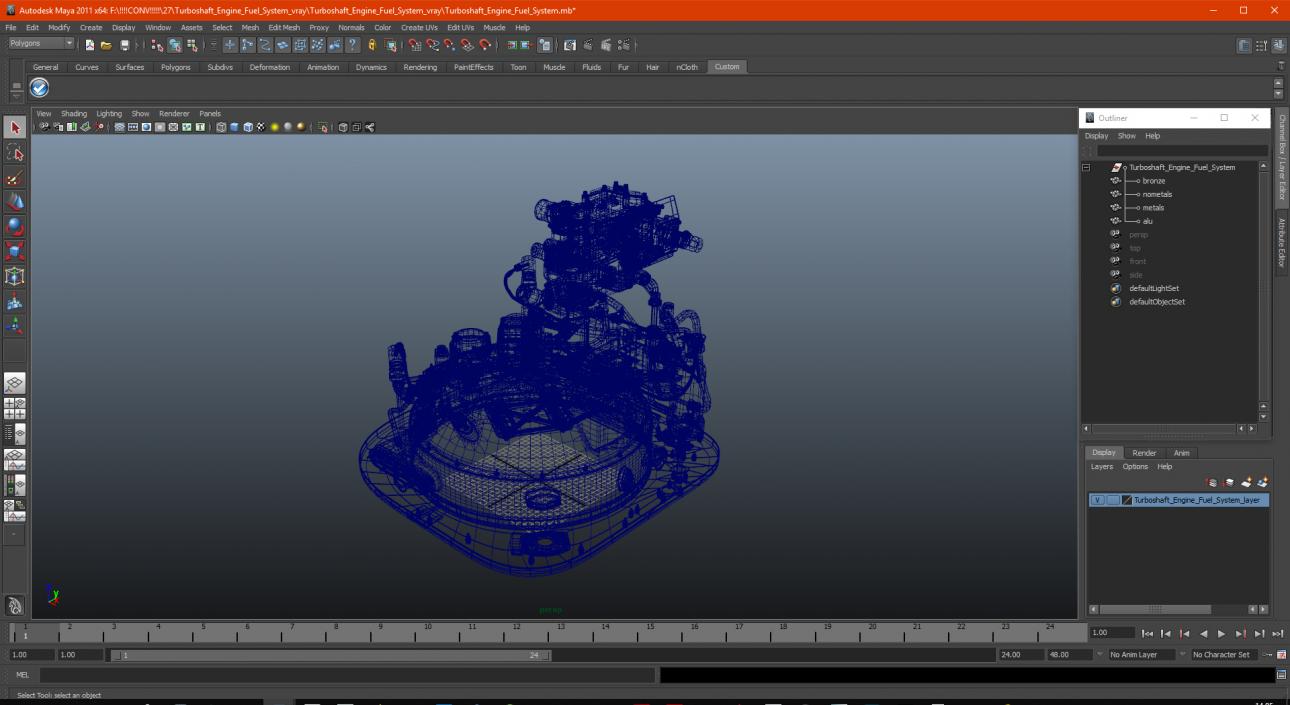 Turboshaft Engine Fuel System 3D model