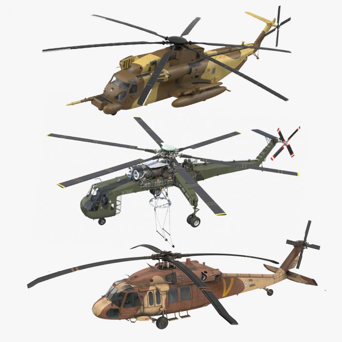 Sikorsky Military Rigged Helicopters Collection 2 3D model