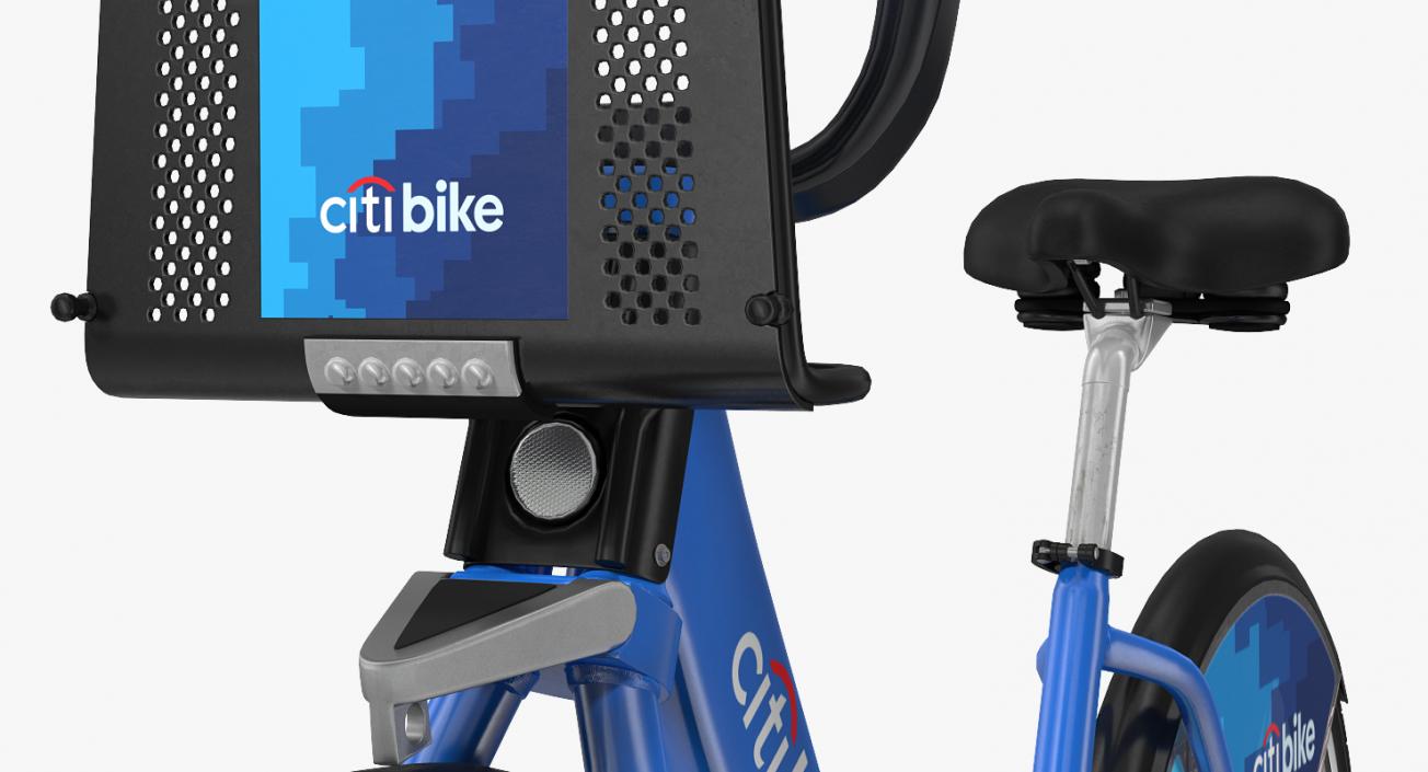 Citi Bike Pay Station with Bicycle 3D model