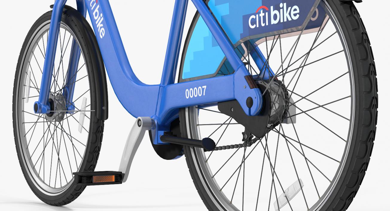 Citi Bike Pay Station with Bicycle 3D model