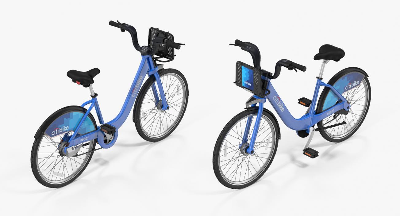 Citi Bike Pay Station with Bicycle 3D model