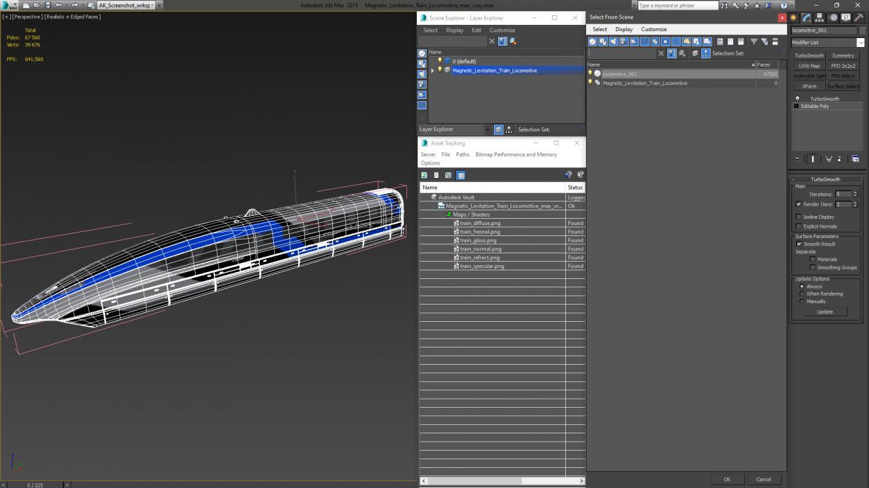 3D Magnetic Levitation Train Locomotive