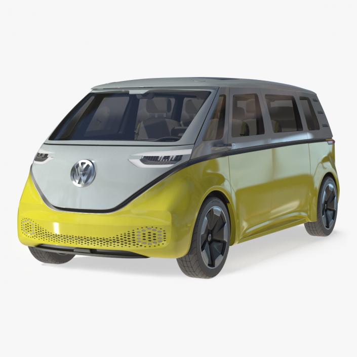 3D Electric Minivan Rigged model