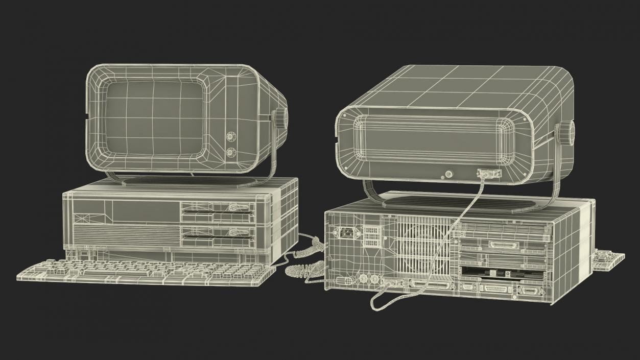 Personal Computer with Retro CRT Monitor 2 3D