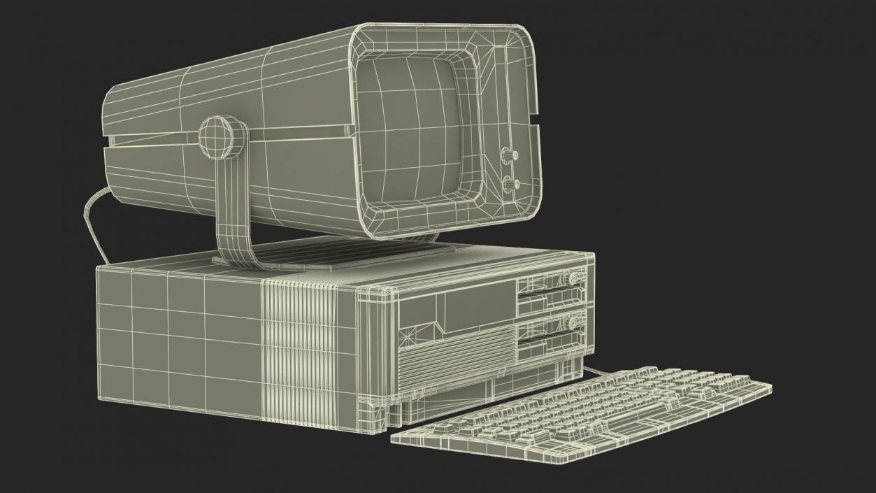 Personal Computer with Retro CRT Monitor 2 3D