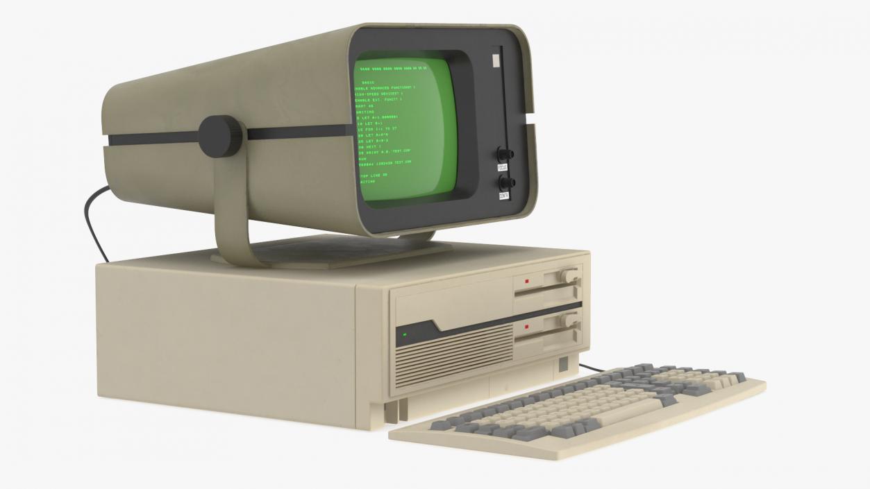 Personal Computer with Retro CRT Monitor 2 3D