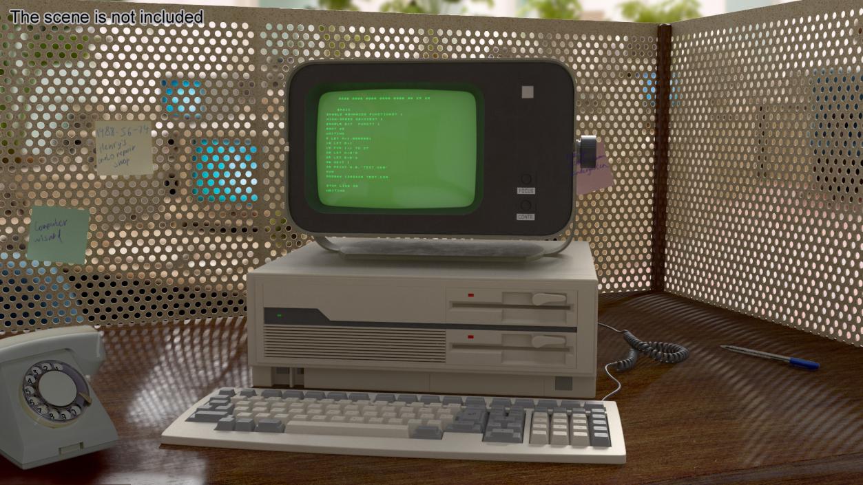 Personal Computer with Retro CRT Monitor 2 3D