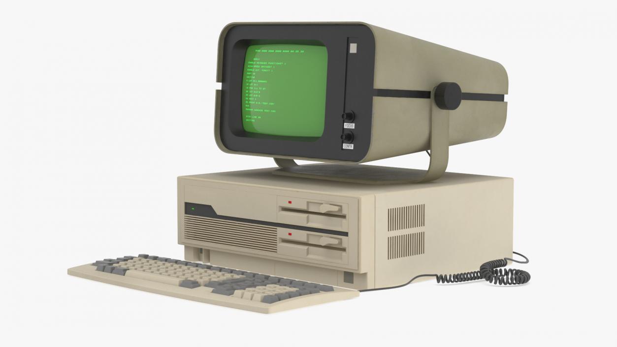 Personal Computer with Retro CRT Monitor 2 3D