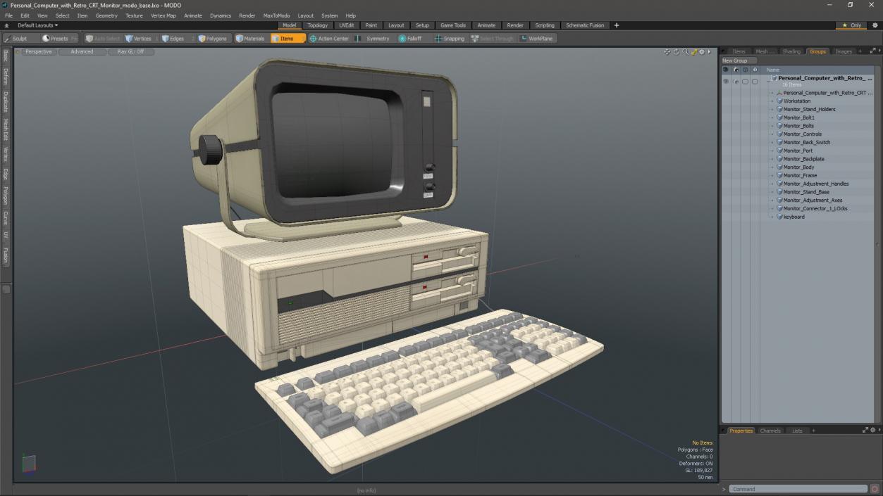 Personal Computer with Retro CRT Monitor 2 3D