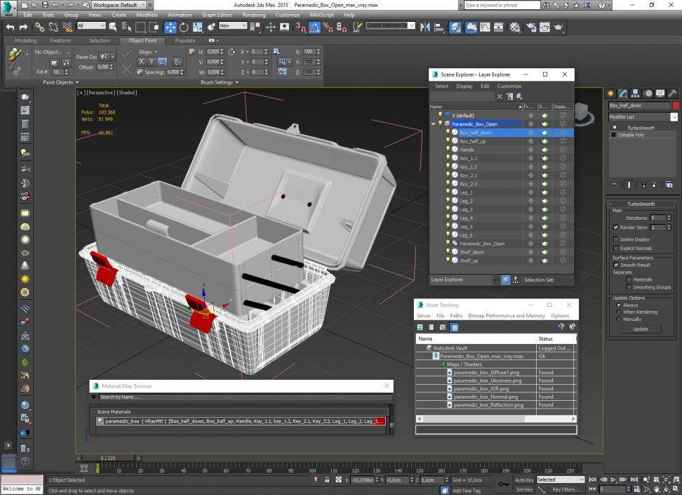 3D Paramedic Box Open model