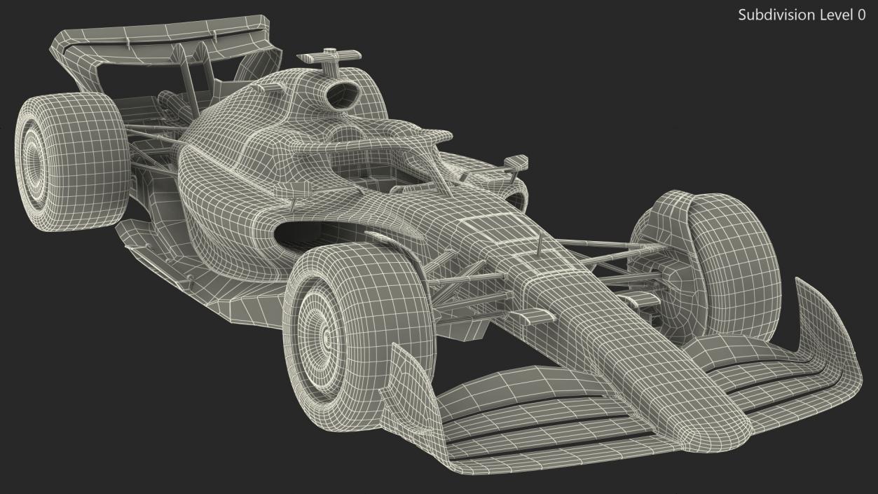 3D model Formula 1 2022 Red Livery