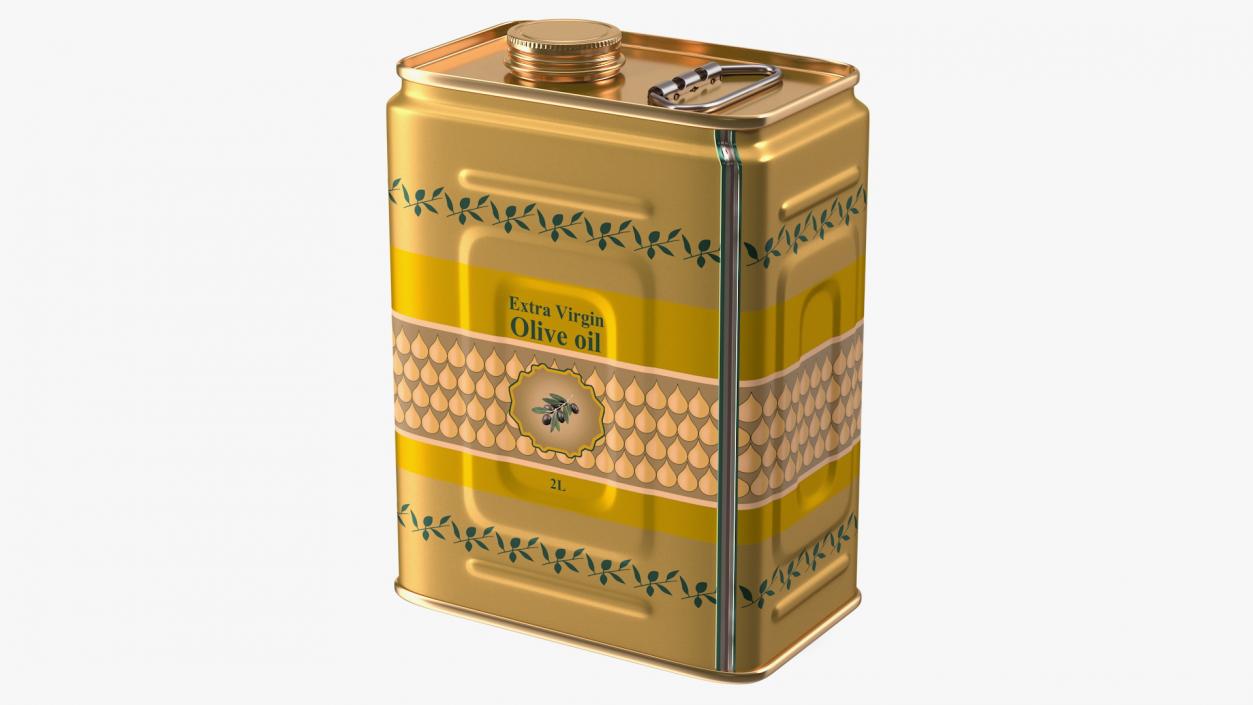 3D model Olive Oil 2 Litre Tin Can