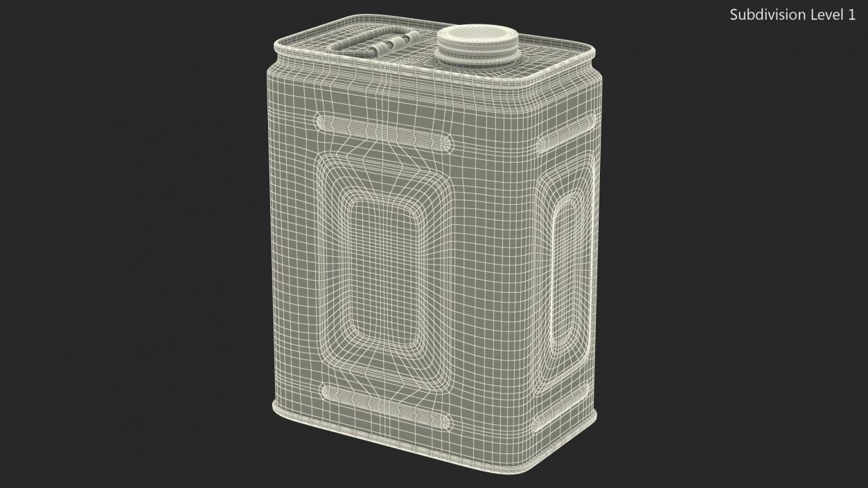 3D model Olive Oil 2 Litre Tin Can