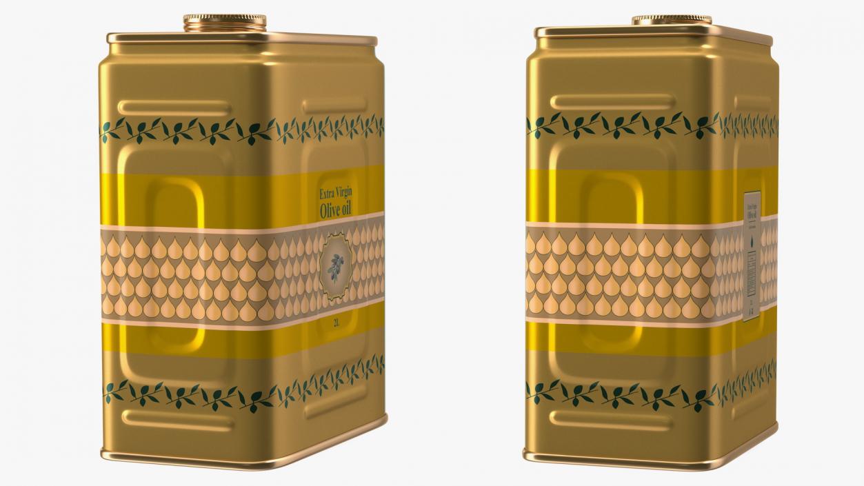 3D model Olive Oil 2 Litre Tin Can