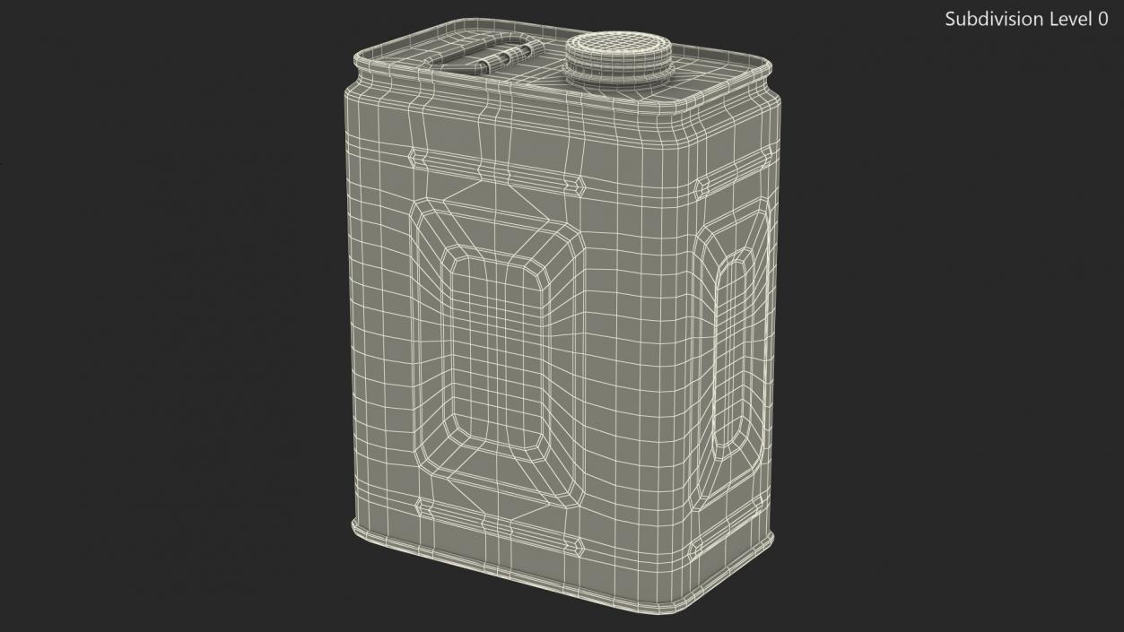 3D model Olive Oil 2 Litre Tin Can