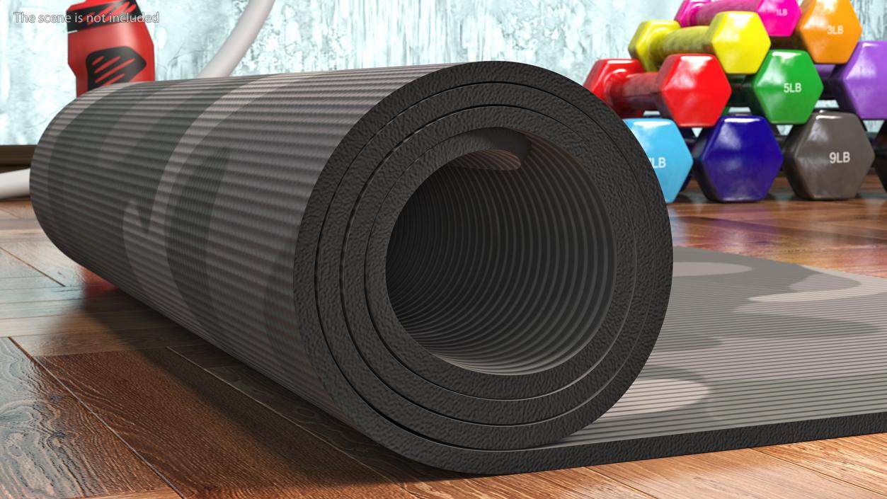 3D model Yoga Mat Rolled Camo