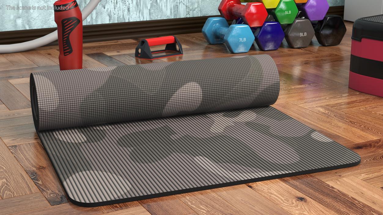 3D model Yoga Mat Rolled Camo