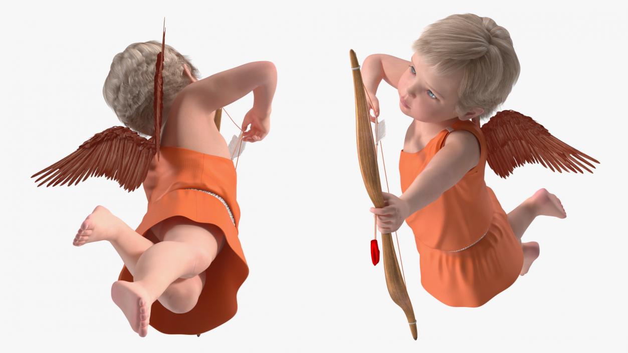 3D Cupid Boy Flying