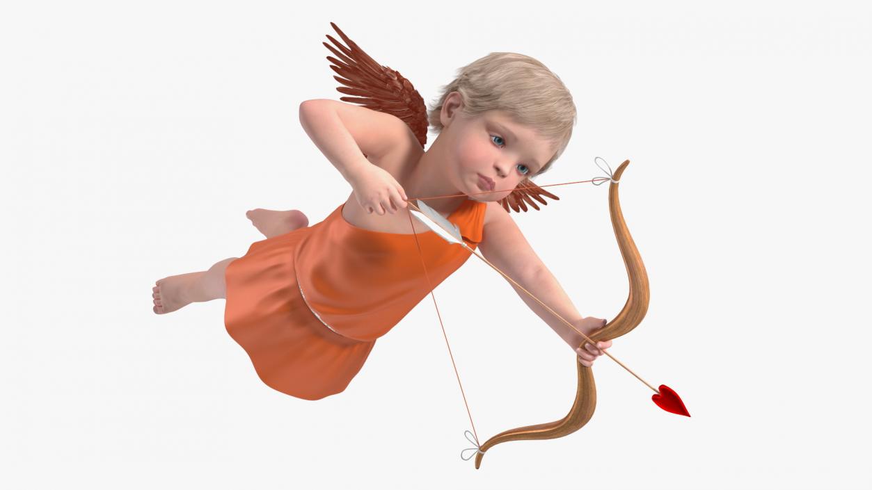 3D Cupid Boy Flying