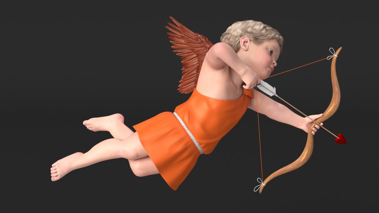 3D Cupid Boy Flying