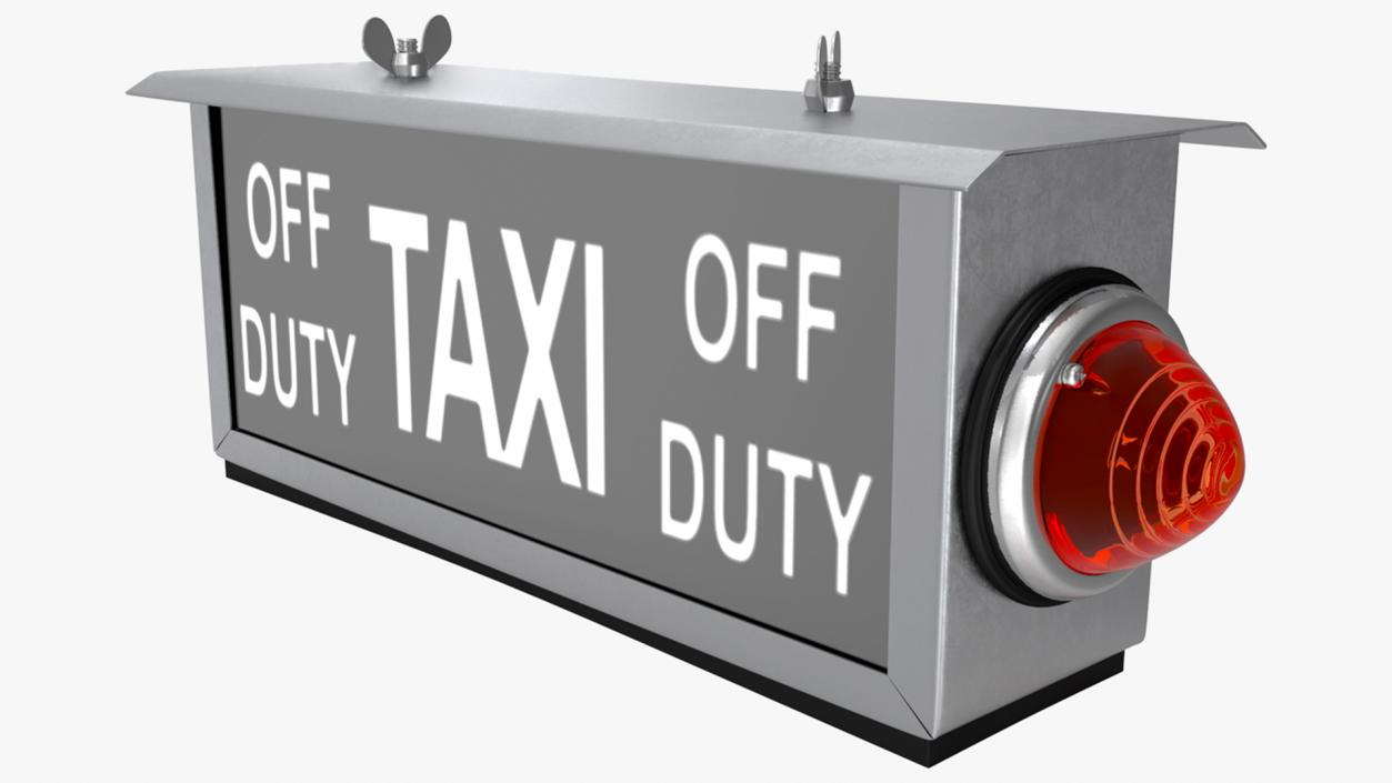 3D model Retro Taxi Sign