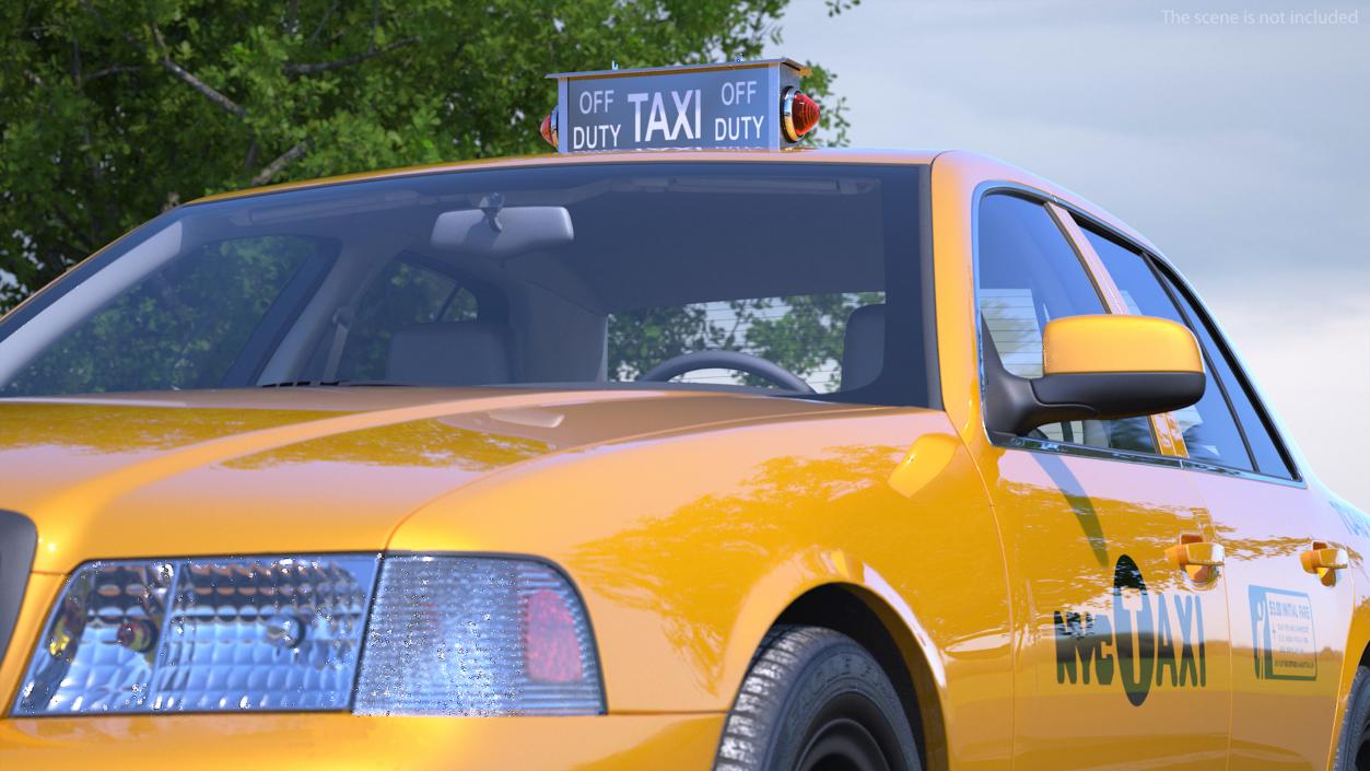 3D model Retro Taxi Sign