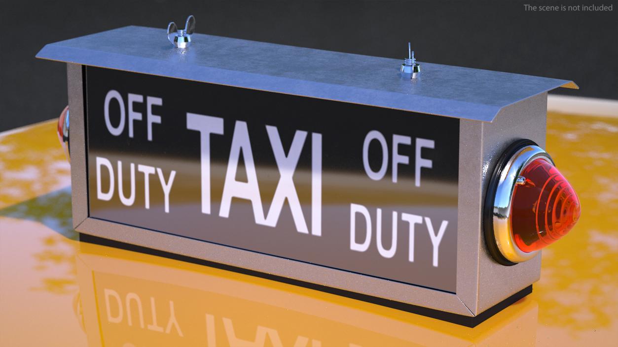 3D model Retro Taxi Sign