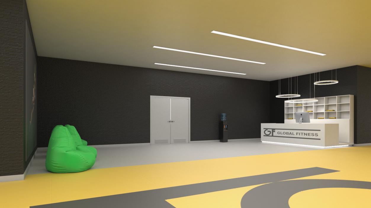 3D High-tech Gym model