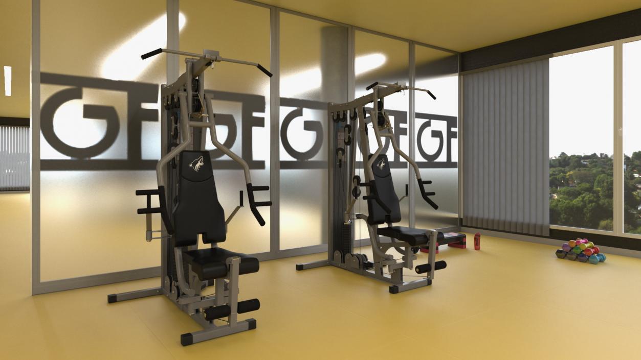 3D High-tech Gym model