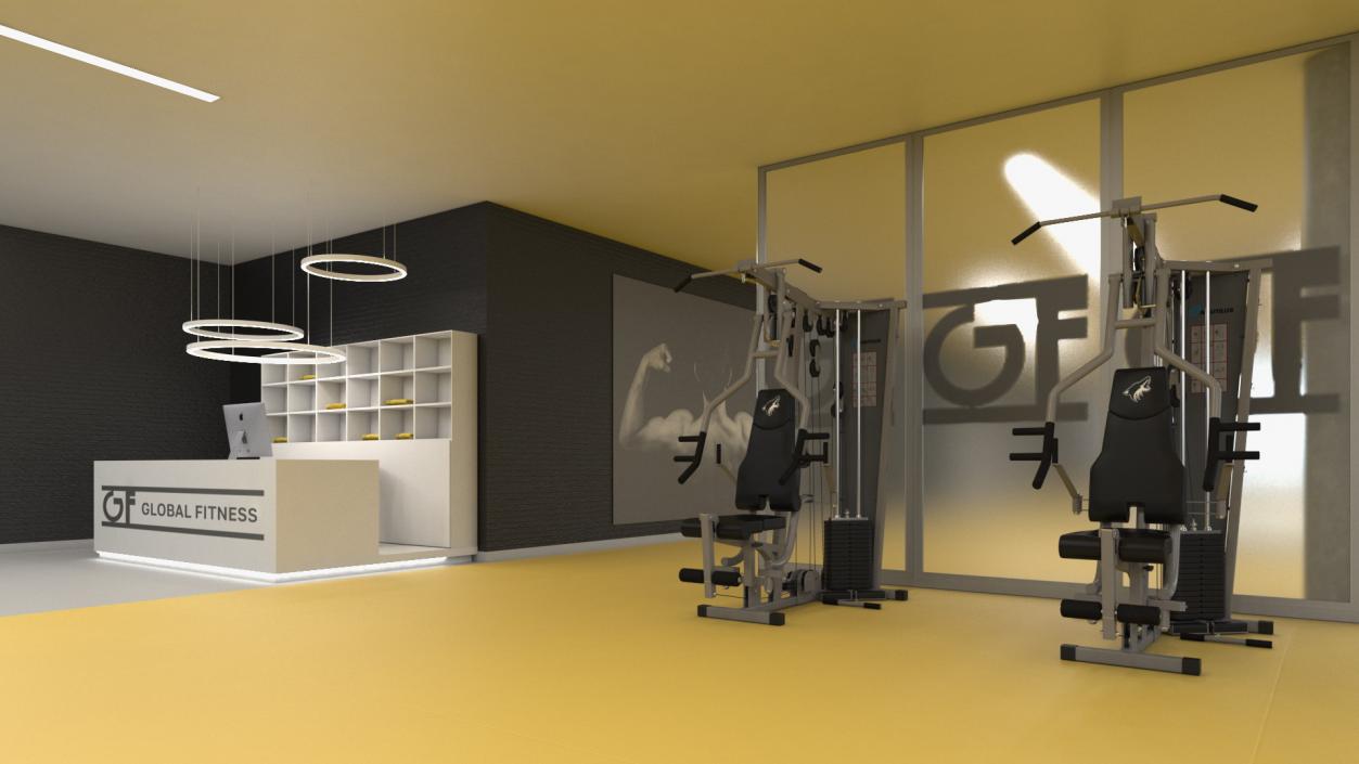 3D High-tech Gym model