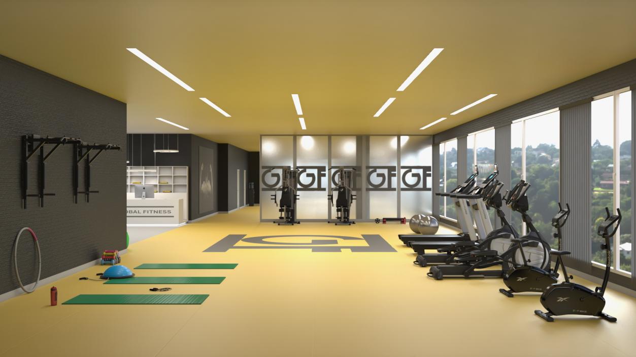 3D High-tech Gym model