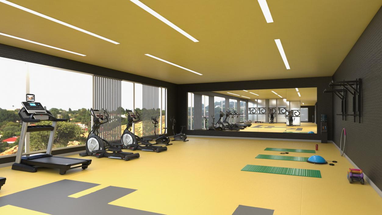 3D High-tech Gym model