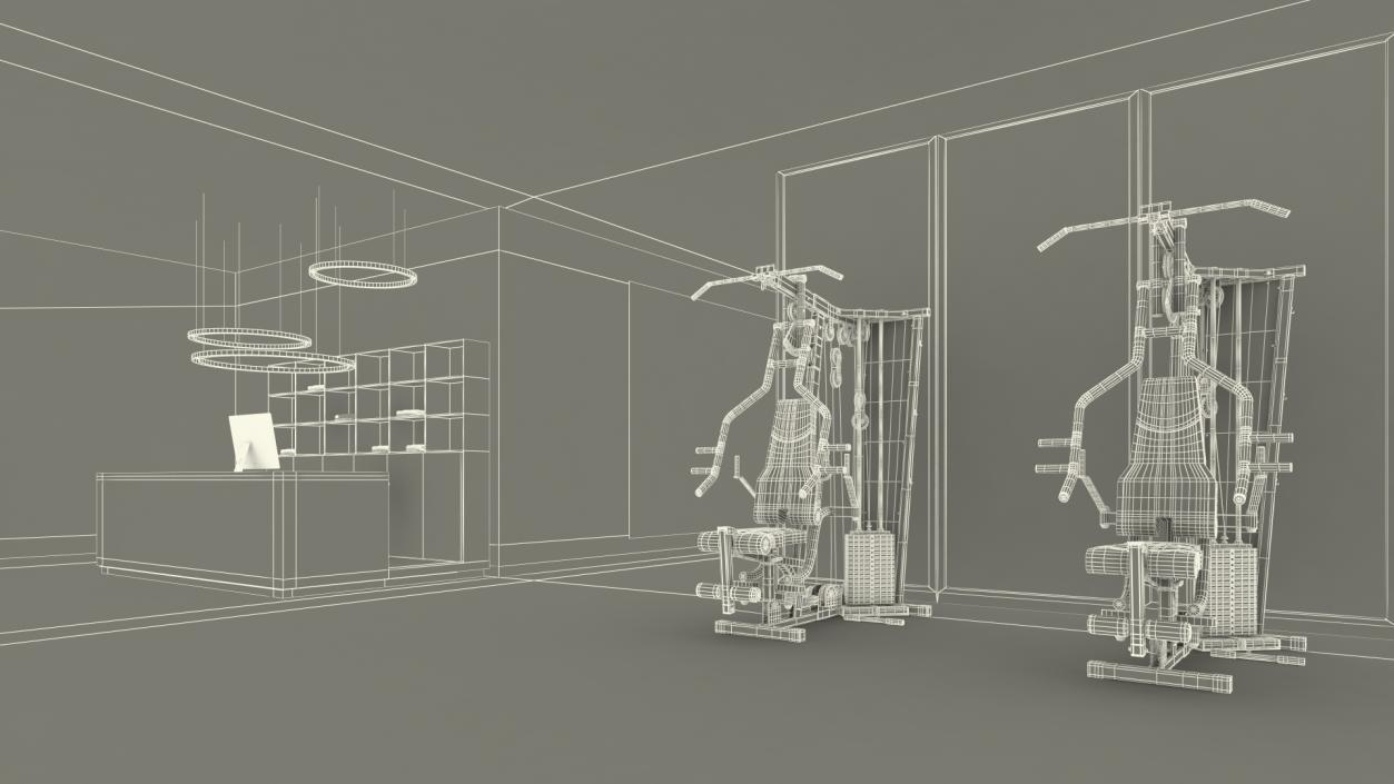 3D High-tech Gym model