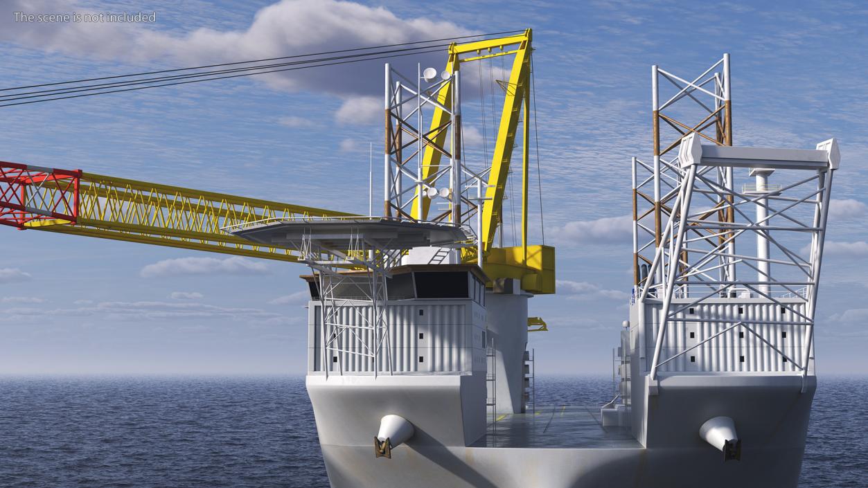 3D Self-Lifting Floating Construction Vessel