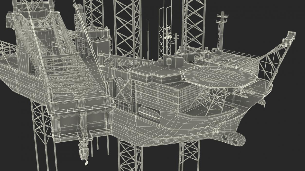 3D Self-Lifting Floating Construction Vessel