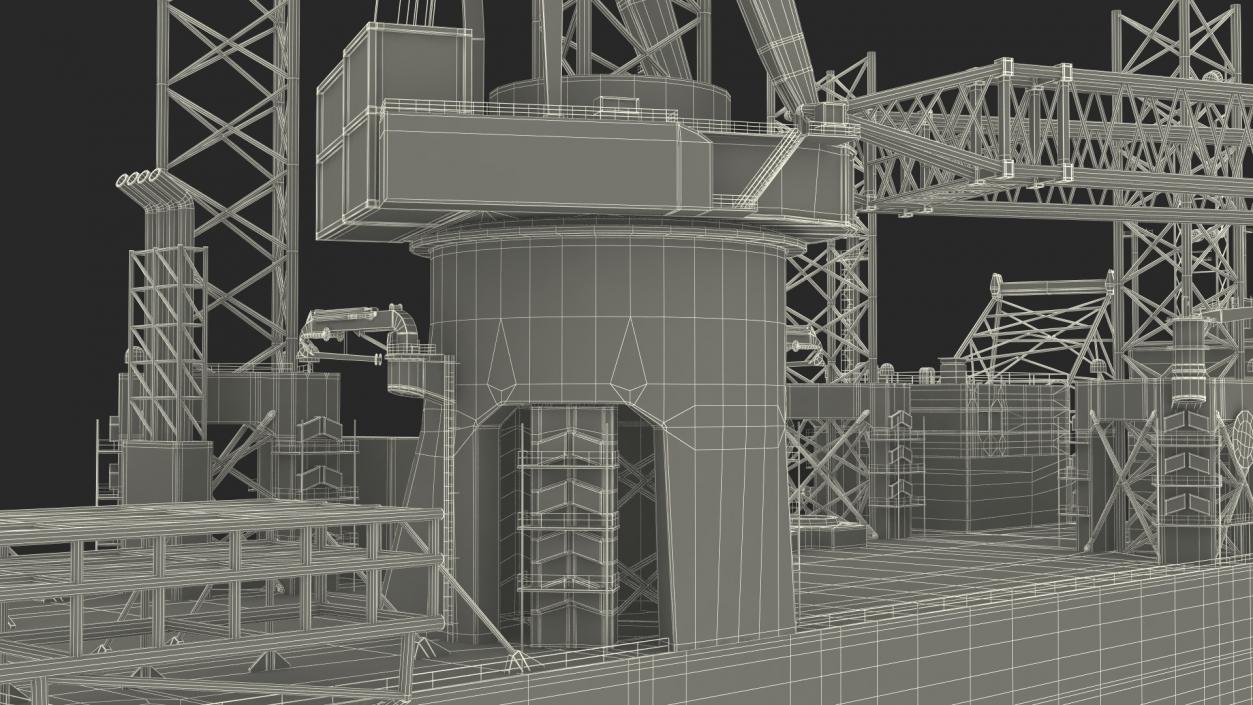 3D Self-Lifting Floating Construction Vessel