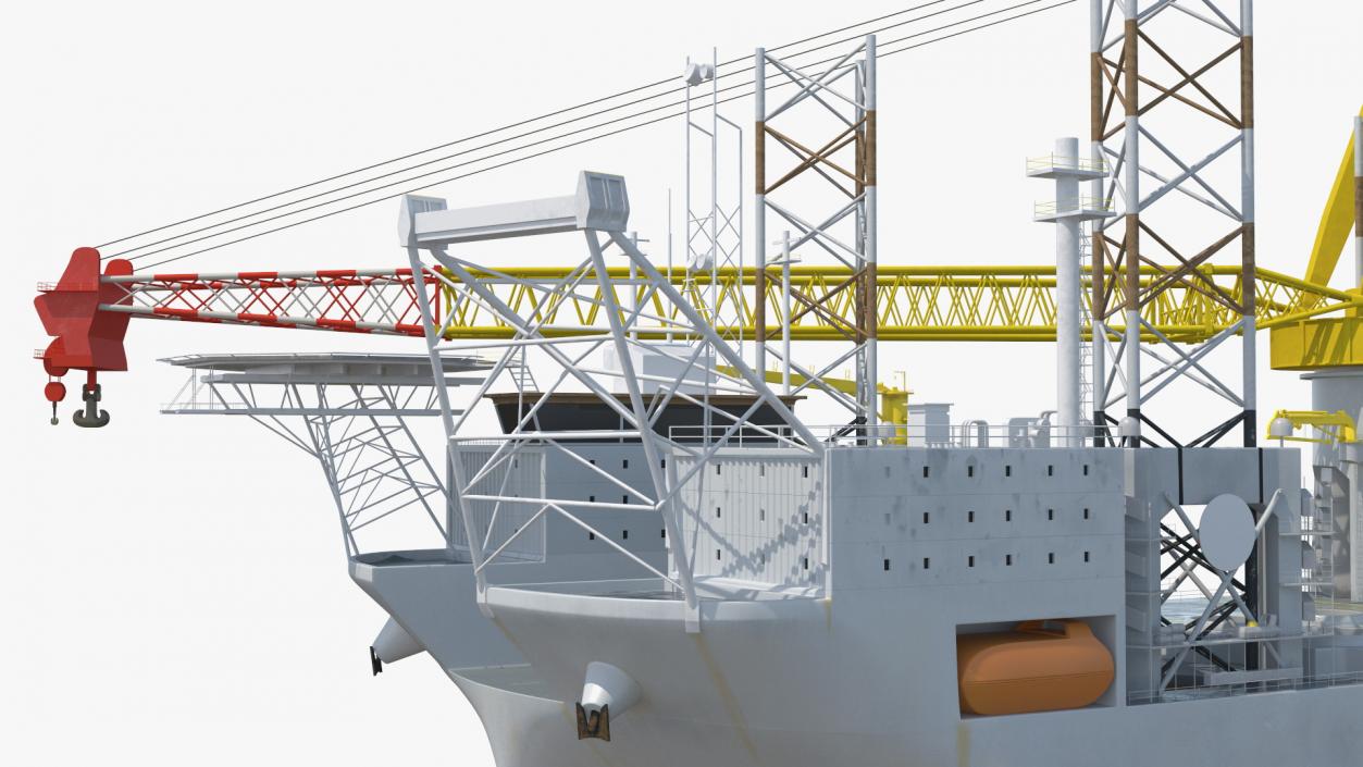 3D Self-Lifting Floating Construction Vessel