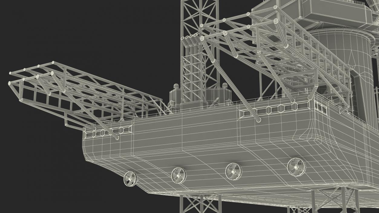 3D Self-Lifting Floating Construction Vessel