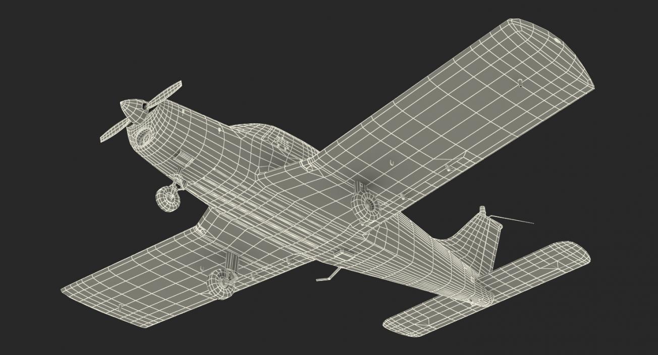 Personal Propeller Aircraft Generic Rigged 3D