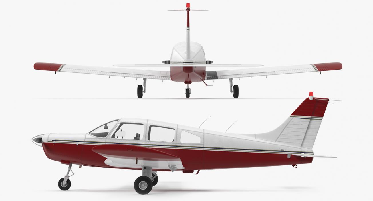 Personal Propeller Aircraft Generic Rigged 3D