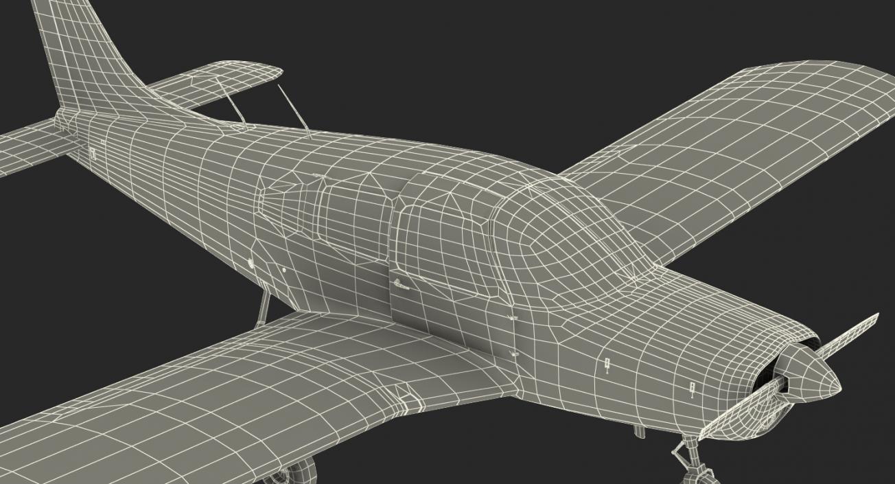 Personal Propeller Aircraft Generic Rigged 3D