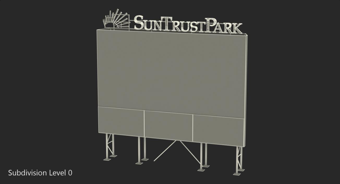 3D Stadium Scoreboard model