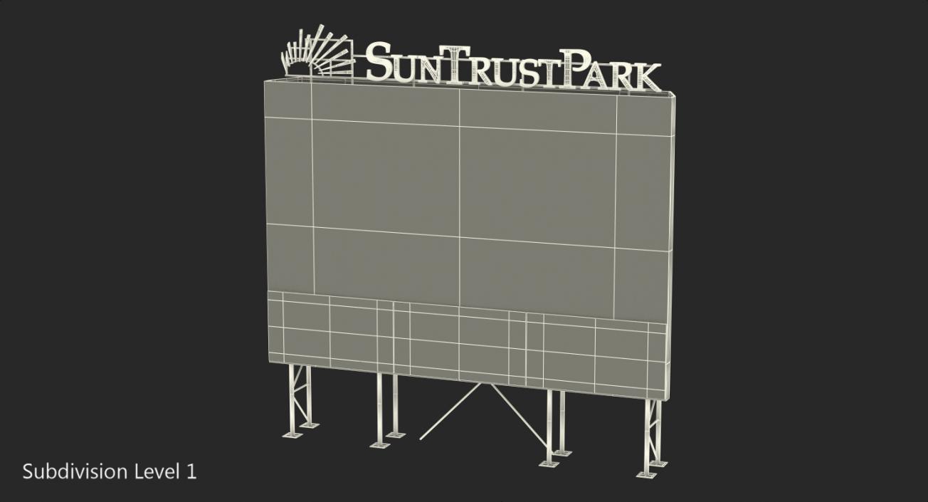 3D Stadium Scoreboard model