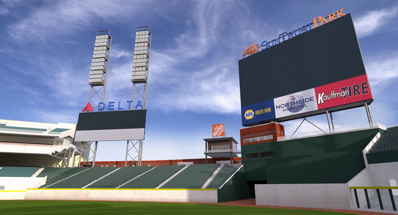 3D Stadium Scoreboard model