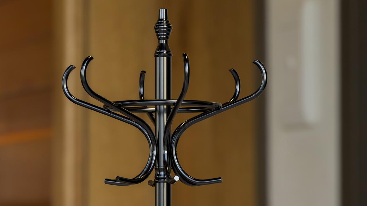 3D Black Coat Stand